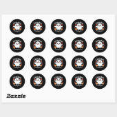 Sticker Rond Belle Faire-part de grossesse Halloween (Feuille)