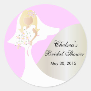 Sticker Rond Belle Fête des mariées de mariée