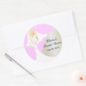 Sticker Rond Belle Fête des mariées de mariée (Enveloppe)