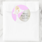 Sticker Rond Belle Fête des mariées de mariée (Sac)