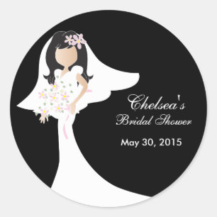 Sticker Rond Belle Fête des mariées de mariée