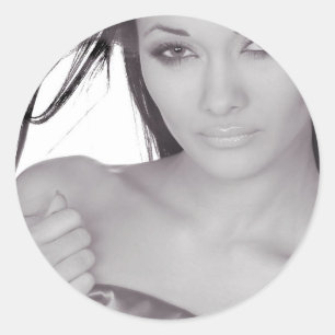 Sticker Rond belle fille
