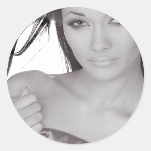 Sticker Rond belle fille (Devant)