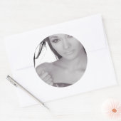 Sticker Rond belle fille (Enveloppe)