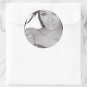 Sticker Rond belle fille (Sac)