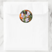 Sticker Rond Belle Fleur Snapdragon Design (Sac)