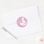 Sticker Rond Belle Grossesse de sage-femme Business Rose (Enveloppe)