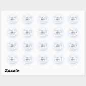 Sticker Rond Belle Hippo Vol Avion & Nuages, Premier Anniversai (Feuille)