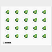 Sticker Rond belle illustration feuille (Feuille)