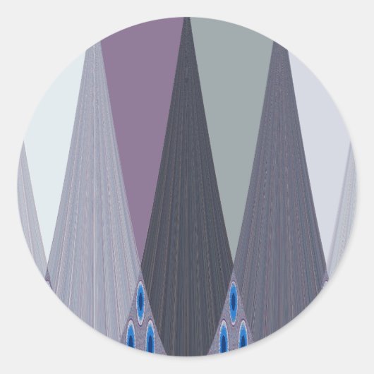 Sticker Rond Belle impression Extraordinaire Chevron Design Art (Devant)