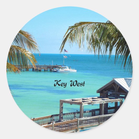 Sticker Rond Belle Key West (Devant)