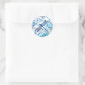 Sticker Rond Belle libellule bleue (Sac)