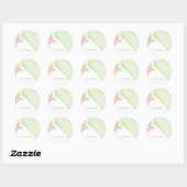 Sticker Rond Belle Mariée - Enveloppe Phoques (Feuille)