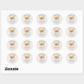 Sticker Rond Belle Merci de graduation Floral Bloom (Feuille)