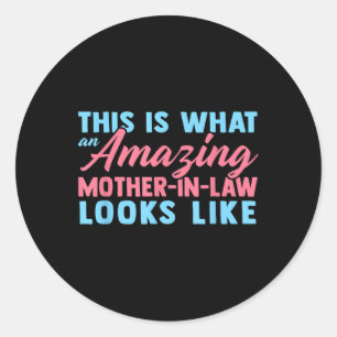 Sticker Rond Belle Mère De La Fille Fête Des Mères Fille Fille