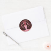 Sticker Rond Belle Motif Maroon Africain Design d'impression (Enveloppe)