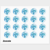 Sticker Rond Belle musique cool prend des notes en coeur (Feuille)