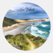 Sticker Rond Belle Nouvelle-Zélande (Devant)