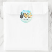 Sticker Rond Belle Paix Aimer Les Abeilles (Sac)