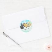 Sticker Rond Belle Paix Aimer Les Abeilles (Enveloppe)