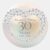 Sticker Rond Belle Perle 30e Anniversaire (Devant)