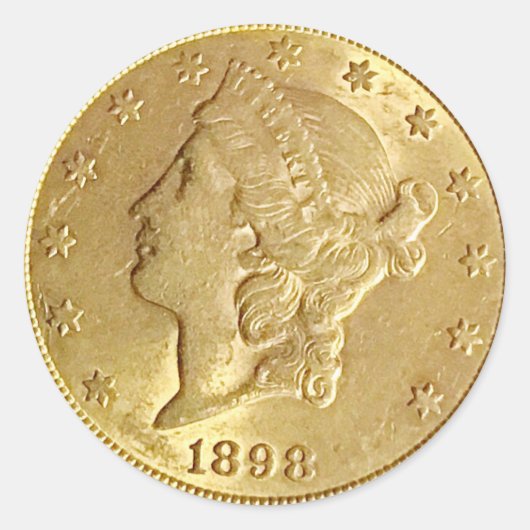 Sticker Rond Belle pièce d'or (Devant)