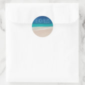 Sticker Rond Belle Plage Bliss (Sac)