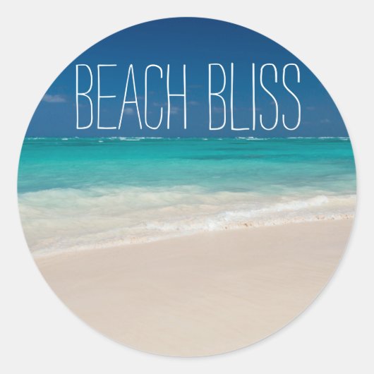 Sticker Rond Belle Plage Bliss (Devant)