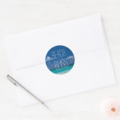 Sticker Rond Belle Plage Bliss (Enveloppe)