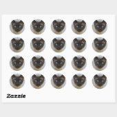 Sticker Rond Belle pointe de phoque Chat siamois (Feuille)