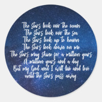 Belle prière chrétienne Stars Poem Night Sky
