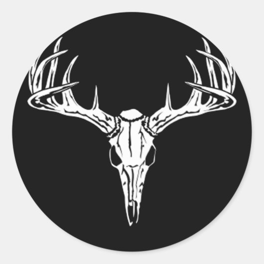 Sticker Rond Belle Rack Trophée Buck-Deer (Devant)