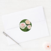 Sticker Rond Belle rose blanche (Enveloppe)