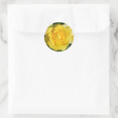 Sticker Rond Belle rose jaune (Sac)