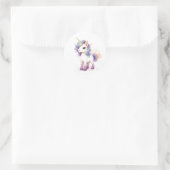 Sticker Rond Belle Unicorne Majestic (Sac)