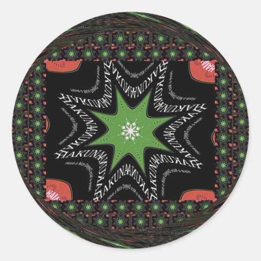 Sticker Rond Belle Whirling étoiles arrière - plan Imprimer vec (Devant)