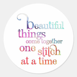Sticker Rond Belles choses coudre