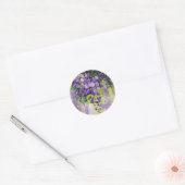 Sticker Rond Belles Fleurs De Wisteria En Aquarelle (Enveloppe)