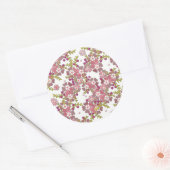 Sticker Rond Belles fleurs en verre (Enveloppe)
