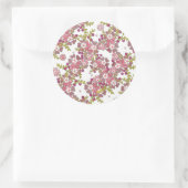 Sticker Rond Belles fleurs en verre (Sac)