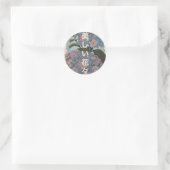 Sticker Rond Belles fleurs japonaises (Sac)