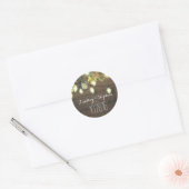 Sticker Rond belles lumières mason jars rustique mariage autoco (Enveloppe)