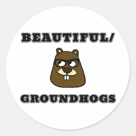 Sticker Rond Belles/marmottes (Devant)