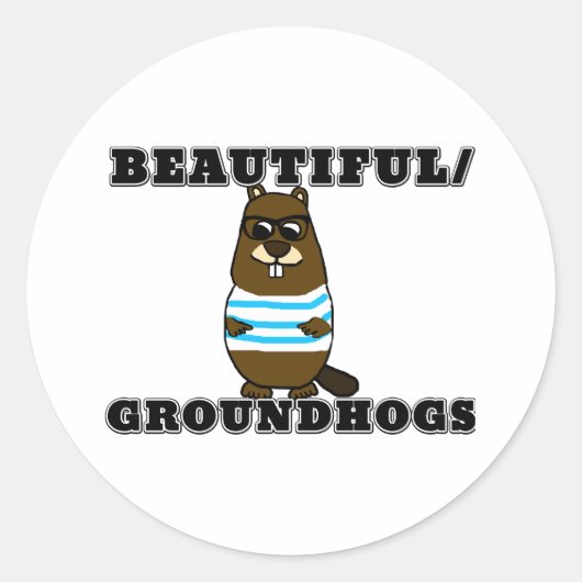 Sticker Rond Belles/marmottes (Devant)