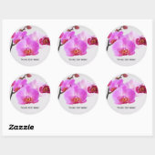 Sticker Rond Belles Orchidées Roses (Feuille)