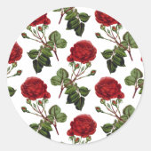 Sticker Rond Belles Roses Rouges (Devant)