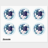 Sticker Rond Belles tourterelles blanches (Feuille)