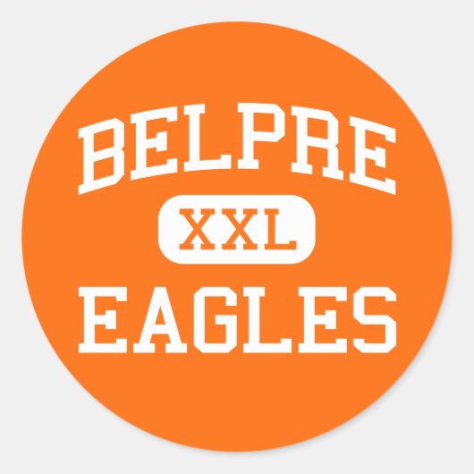 Sticker Rond Belpre - Eagles - Lycée Belpre - Belpre Ohio (Devant)