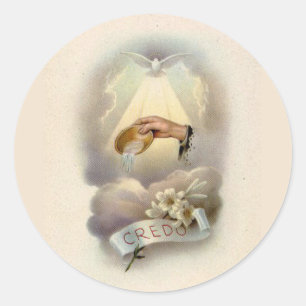 Sticker Rond Bénédiction baptismale avec le Saint-Esprit