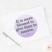 Sticker Rond Bénédiction de donner des lois 20-35 (Enveloppe)